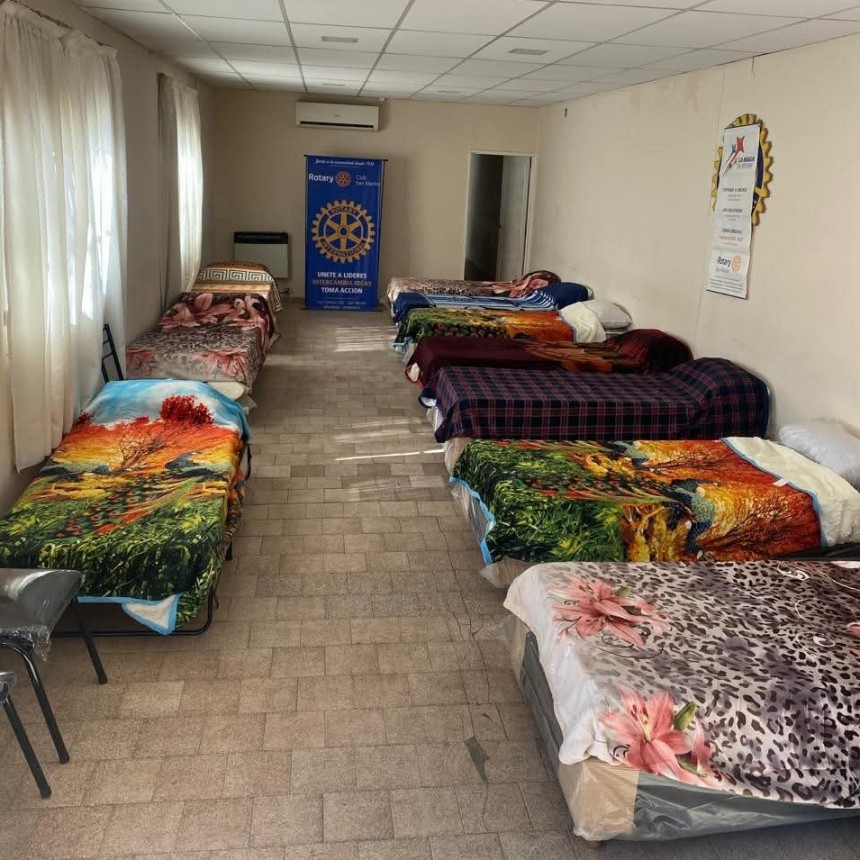 San Mart&iacute;n: Rotary Club extiende una mano a personas en situaci&oacute;n de calle ante la ola de fr&iacute;o 
