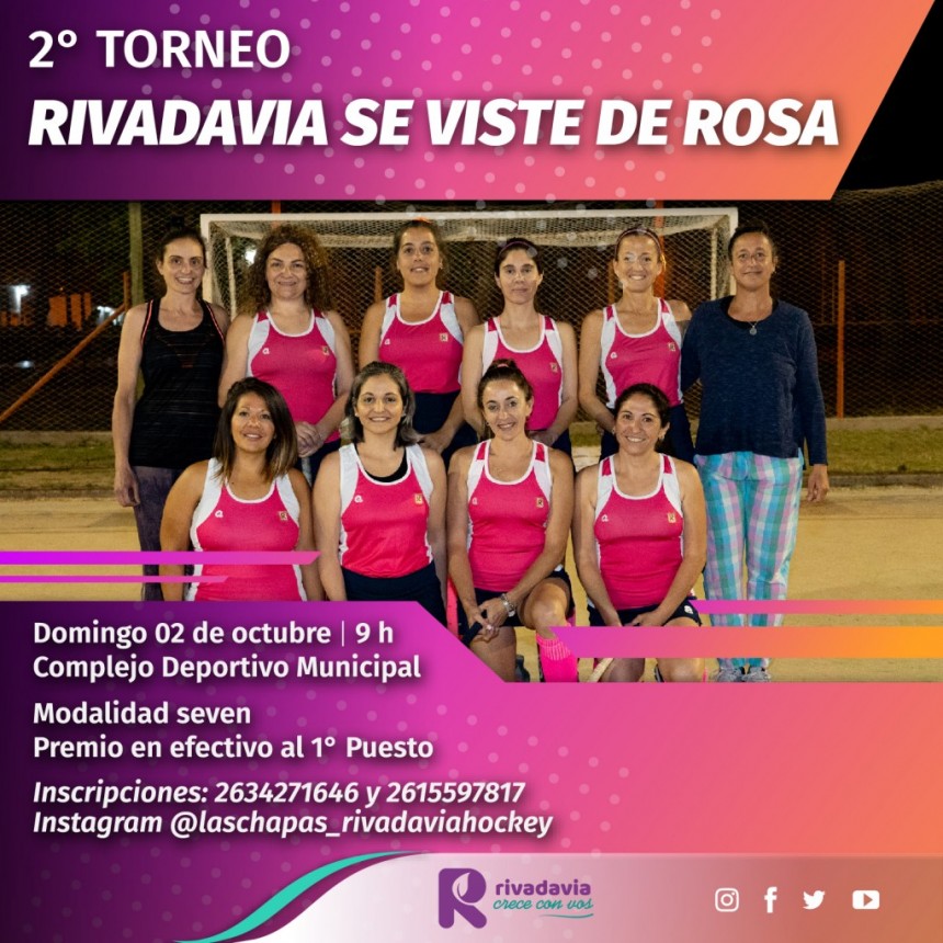 2&deg; Torneo de Hockey sobre C&eacute;sped &laquo;Rivadavia se viste de Rosa&raquo; 